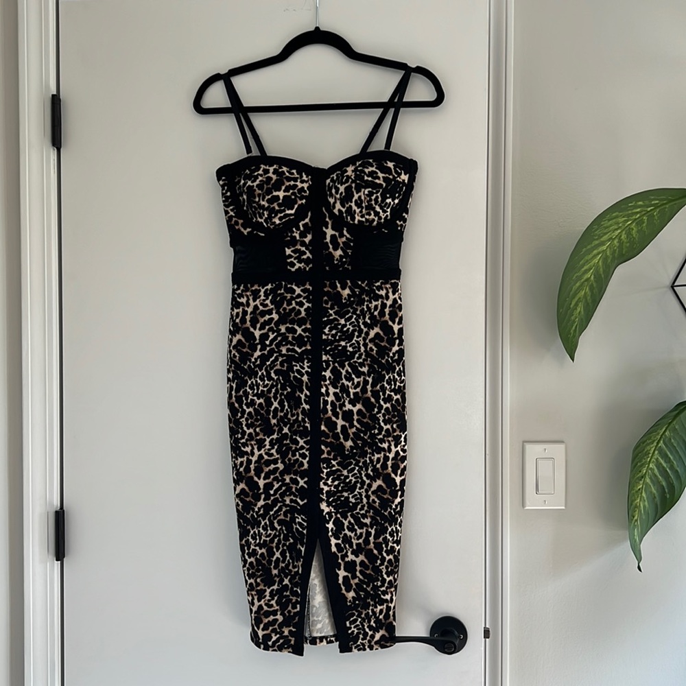 Material girl bodycon leopard dress